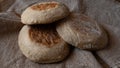 Traditional Portuguese bread Bolo Do Caco. Royalty Free Stock Photo