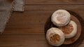 Traditional Portuguese bread Bolo Do Caco. Royalty Free Stock Photo