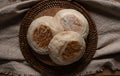 Traditional Portuguese bread Bolo Do Caco. Royalty Free Stock Photo