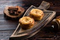 traditional portuguese cakes pasteis de nata. Typical Portuguese custard pies