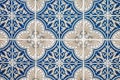 Traditional Portuguese glazed tiles Royalty Free Stock Photo