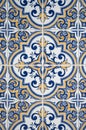 Traditional Portuguese glazed tiles Royalty Free Stock Photo