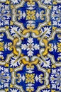 Traditional Portuguese glazed tiles Royalty Free Stock Photo