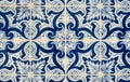 Traditional Portuguese glazed tiles Royalty Free Stock Photo