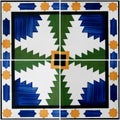 Traditional Portuguese glazed tiles