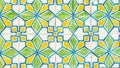 Traditional Portuguese hand painted ceramic tiles Royalty Free Stock Photo