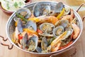 Traditional portuguese seafood dish - cataplana-