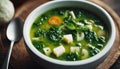 Traditional portuguese soup Caldo Verde in a bowl. Royalty Free Stock Photo