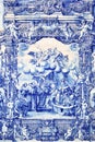 Traditional portuguese tilework azulejo Royalty Free Stock Photo