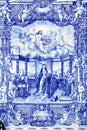 Traditional portuguese tilework azulejo Royalty Free Stock Photo