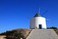 Traditional portuguese windmill near Odeceixe Aljezur, Portugal