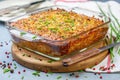 Traditional potato kugel gratin