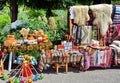 Traditional pottery and rugs Royalty Free Stock Photo