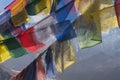 Prayer flags at Kyangjin Ri. Tibetan region of Nepal Royalty Free Stock Photo
