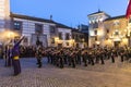 The traditional profession of religious Catholic orders during the Holy Week of the course of sinners along the streets of Madrid.