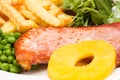 Gammon steak with a pineapple ring Royalty Free Stock Photo