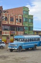 Traditional public transport bus in Cochabamba, Bolivia