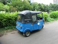 Traditional public vehicle. Bemo is a traditional tricycle that is widely used in Indonesia.