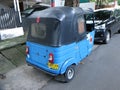 Traditional public vehicle. Bemo is a traditional tricycle that is widely used in Indonesia.