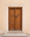 Traditional qatari house exterior at the national qatar museum Royalty Free Stock Photo