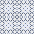 Traditional quatrefoil lattice pattern outline