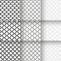 Traditional quatrefoil lattice seamless patterns
