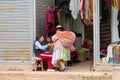 Traditional quechua woman at the market Royalty Free Stock Photo