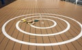 Traditional quoits on ship deck. Royalty Free Stock Photo