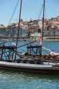 Traditional Rabelo Boat on the Bank of the River Douro - Porto,