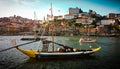 Traditional rabelo boat on the Douro river