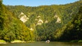 Traditional rafting on the Dunajec Gorge, Pieniny, Poland,