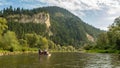 Traditional rafting on the Dunajec Gorge, Pieniny, Poland,