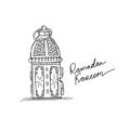 Traditional ramadan kareem month celebration. Greeting card design