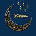 Traditional ramadan kareem month celebration. Greeting card design