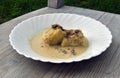 Traditional recipe: potato and mushroom polenta