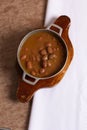 Traditional red bean soup from Medellin Colombia. Colombian food dish from Antioquia. Royalty Free Stock Photo