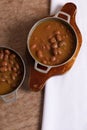 Traditional red bean soup from Medellin Colombia. Colombian food dish from Antioquia. Royalty Free Stock Photo