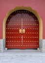 Traditional Red Chinese Door Royalty Free Stock Photo