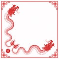 Traditional gold Chinese Dragon design