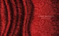 Traditional Red Chinese Silk Satin Fabric Cloth Background spiral curve peony flower