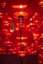 Traditional red lanterns for Chinese new year Chunjie. Festival in Shanghai Royalty Free Stock Photo