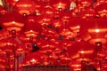 Traditional red lanterns for Chinese new year Chunjie. Festival in Shanghai Royalty Free Stock Photo