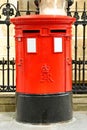 Red post box in London, England Royalty Free Stock Photo