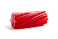 Traditional Red Licorice Pieces Isolated on a White BackgroundRed Licorice Pieces Isolated on a White Background