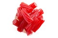 Traditional Red Licorice Pieces Isolated on a White BackgroundRed Licorice Pieces Isolated on a White Background