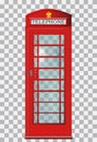 Traditional red London telephone box Royalty Free Stock Photo