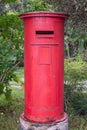 Traditional red mail letter box Royalty Free Stock Photo