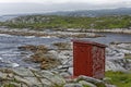 Traditional  red outhouse Royalty Free Stock Photo