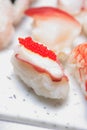 Traditional red roe sushi Royalty Free Stock Photo