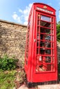 Traditional red telephone box in UK Royalty Free Stock Photo